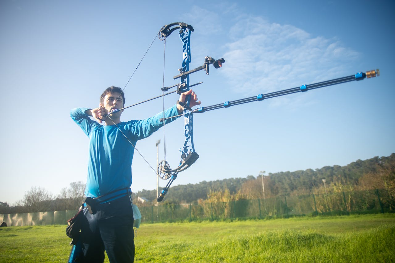 Archer aiming on an Archery Target